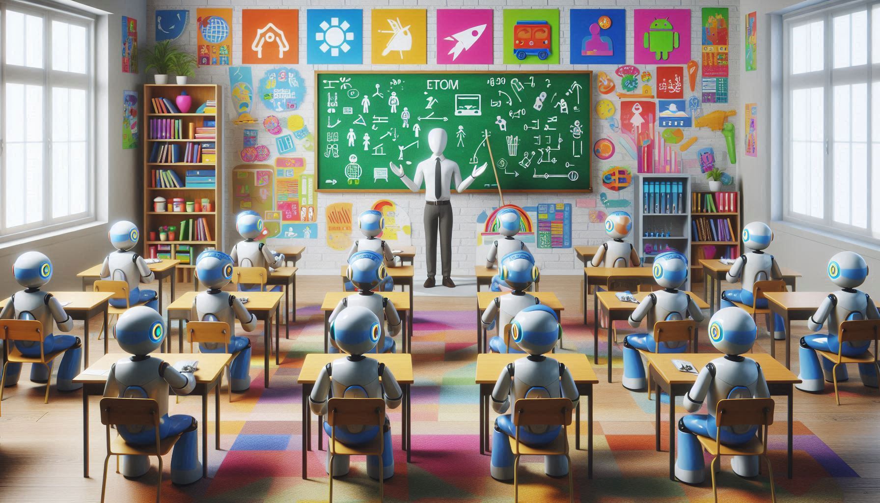 AI being taught in a classroom